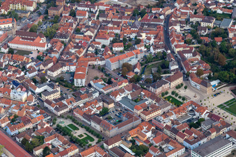 District administration between Luitpoldplatz and Nardiniplatz in Germersheim in the state Rhineland-Palatinate, Germany