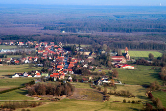 Aerial photograpy of Laubach in the state Bas-Rhin, France