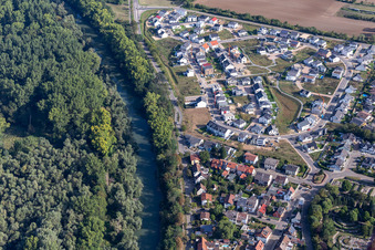 New development area Altrheinbogen in Ketsch in the state Baden-Wuerttemberg, Germany