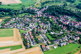 Aerial photograpy of From the north in the district Reusten in Ammerbuch in the state Baden-Wuerttemberg, Germany