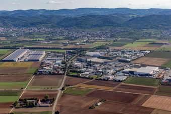 Industrial estate and company settlement on A5 be4work GmbH in Heddesheim in the state Baden-Wuerttemberg, Germany