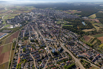 Oblique view of Schwetzingen in the state Baden-Wuerttemberg, Germany