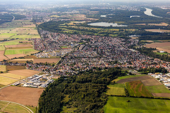 City view on down town in Hochstetten in the state Baden-Wuerttemberg, Germany