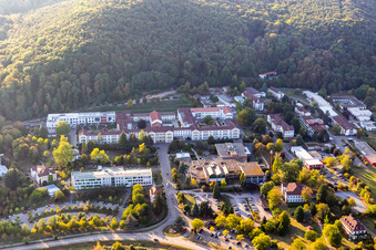 Pfalzklinik Landeck in Klingenmünster in the state Rhineland-Palatinate, Germany from above