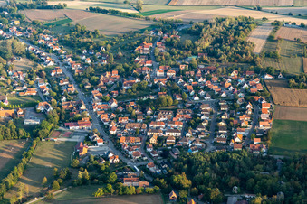 Merkwiller-Pechelbronn in the state Bas-Rhin, France from the plane