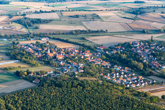 Drone recording of Kutzenhausen in the state Bas-Rhin, France