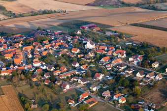 Schœnenbourg in the state Bas-Rhin, France out of the air