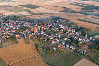 Schœnenbourg in the state Bas-Rhin, France seen from above