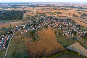 Schœnenbourg in the state Bas-Rhin, France from the plane