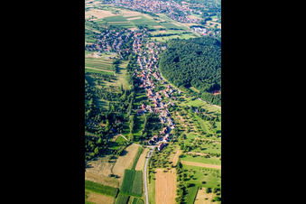 Village view in the district Niebelsbach in Keltern in the state Baden-Wuerttemberg, Germany
