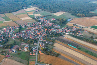Bird's eye view of Salmbach in the state Bas-Rhin, France