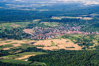 From the southwest in the district Dietlingen in Keltern in the state Baden-Wuerttemberg, Germany