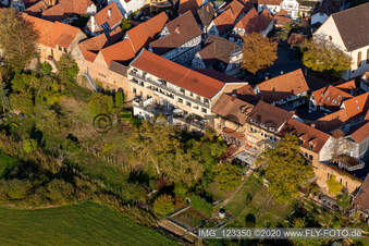 Aerial view of Living in the city wall on Ludwigstr in Jockgrim in the state Rhineland-Palatinate, Germany