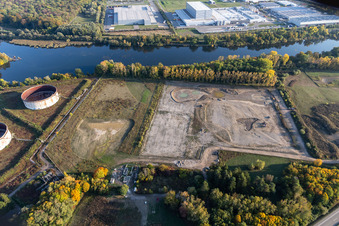 Dismantling of the former Mineral oil - tank area of Wintershall in Jockgrim in the state Rhineland-Palatinate, Germany