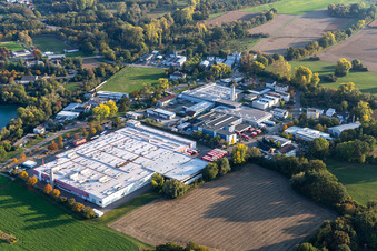 Building and production halls on the premises of Coca-Cola European Partners Deutschland GmbH in Neureut in the state Baden-Wuerttemberg, Germany