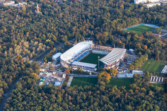 Construction site for the new Wildparkstadion of the KSC in the district Innenstadt-Ost in Karlsruhe in the state Baden-Wuerttemberg, Germany