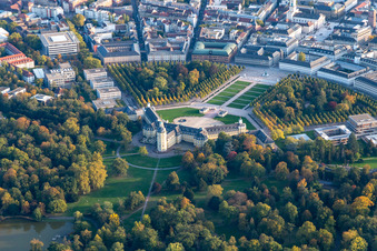 Karlsruhe Palace in the district Innenstadt-West in Karlsruhe in the state Baden-Wuerttemberg, Germany