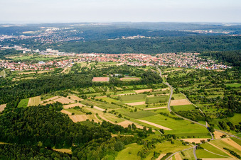 From the west in Birkenfeld in the state Baden-Wuerttemberg, Germany