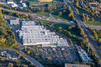 Real und Saturn between Weinweg and Durlacher Allee in Karlsruhe in the state Baden-Wurttemberg, Germany