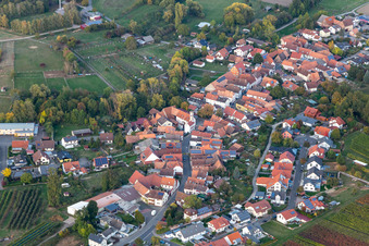 Oberhausen in the state Rhineland-Palatinate, Germany from the drone perspective