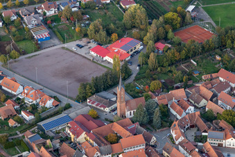 Protestant parish church in the district Drusweiler in Kapellen-Drusweiler in the state Rhineland-Palatinate, Germany