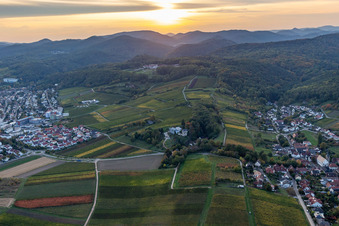 Palace Weinstrasse 89A at sunset in Bad Bergzabern in the state Rhineland-Palatinate, Germany