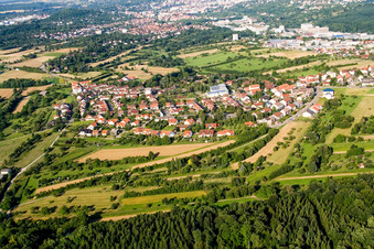 Town View of the streets and houses of the residential areas in Birkenfeld in the state Baden-Wurttemberg