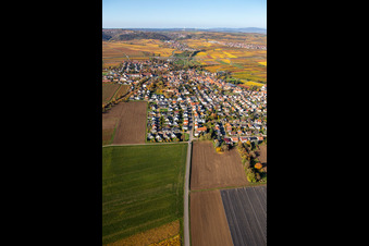 Aerial photograpy of District Jerusalemsberg in Kirchheim an der Weinstraße in the state Rhineland-Palatinate, Germany