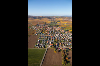 Oblique view of District Jerusalemsberg in Kirchheim an der Weinstraße in the state Rhineland-Palatinate, Germany