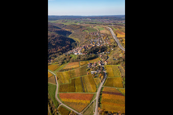 Drone recording of Neuleiningen in the state Rhineland-Palatinate, Germany