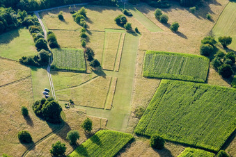 Structures on agricultural fields in Keltern in the state Baden-Wurttemberg