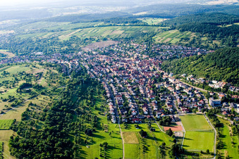 Town View of the streets and houses of the residential areas in Keltern in the state Baden-Wurttemberg