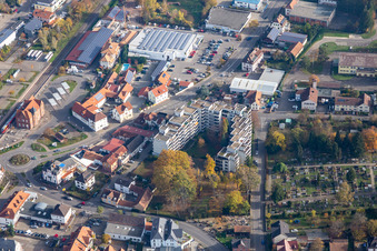 Marktstraße Friedhofstr in Bad Bergzabern in the state Rhineland-Palatinate, Germany