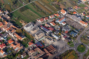 Construction site for four multi-family residential buildings in the Sylvaner street in Schweigen-Rechtenbach in the state Rhineland-Palatinate, Germany