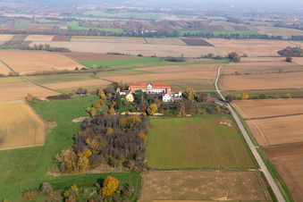 Aerial view of Workshop for hidden talents in Schweighofen in the state Rhineland-Palatinate, Germany