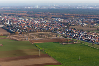 Aerial view of Development area K2 in Kandel in the state Rhineland-Palatinate, Germany