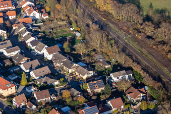 Aerial photograpy of In the rose garden in Winden in the state Rhineland-Palatinate, Germany