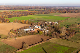 Palatino Ranch in Steinweiler in the state Rhineland-Palatinate, Germany from above