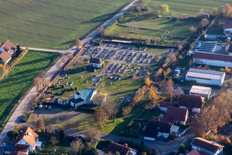 Cemetery in Neupotz in the state Rhineland-Palatinate, Germany