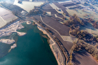 Neuburg am Rhein in the state Rhineland-Palatinate, Germany from above