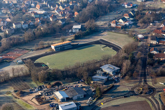 Stadium in Lauterbourg in the state Bas-Rhin, France
