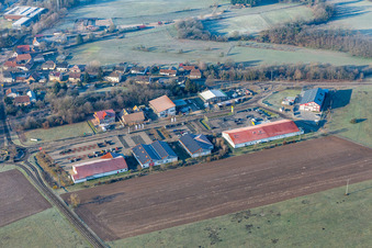 Shopping centers in Neulauterburg in Berg in the state Rhineland-Palatinate, Germany