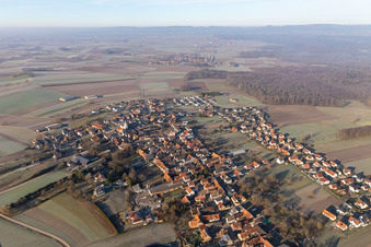 Niederlauterbach in the state Bas-Rhin, France out of the air