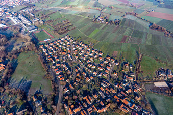 District Altenstadt in Wissembourg in the state Bas-Rhin, France from the drone perspective