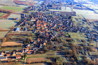 Village view from the southwest in Kapsweyer in the state Rhineland-Palatinate, Germany