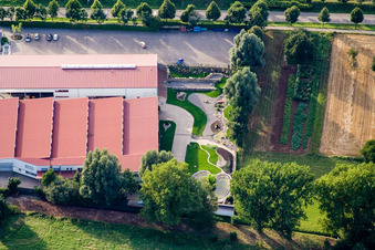 Vogelsitze GmbH, Kleinsteinbacherstraße 44 in the district Stupferich in Karlsruhe in the state Baden-Wuerttemberg, Germany seen from above