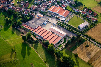 Vogelsitze GmbH, Kleinsteinbacherstraße 44 in the district Stupferich in Karlsruhe in the state Baden-Wuerttemberg, Germany viewn from the air