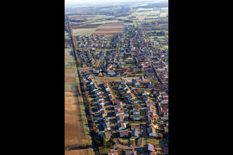 Oblique view of In the brick field in the district Schaidt in Wörth am Rhein in the state Rhineland-Palatinate, Germany