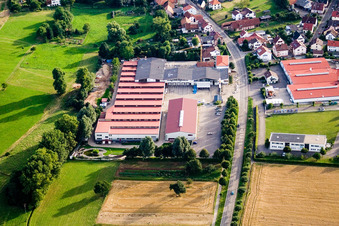 Drone image of Vogelsitze GmbH, Kleinsteinbacherstraße 44 in the district Stupferich in Karlsruhe in the state Baden-Wuerttemberg, Germany