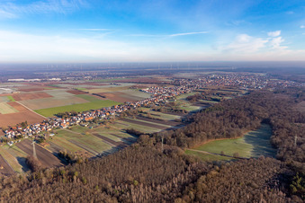 Aerial view of Kandel in the state Rhineland-Palatinate, Germany